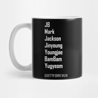 GOT7 forever Members names white Mug